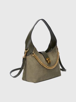 SUEDETTE CHAIN HOBO