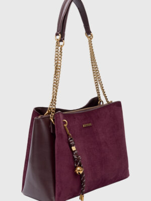 SUEDETTE CHAIN SHOULDER BAG
