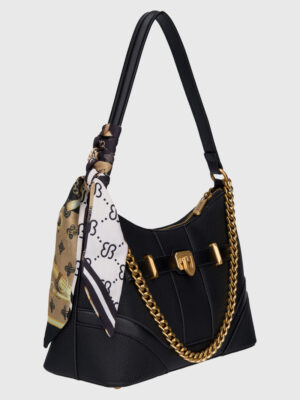 URBAN CHAIN SHOULDER BAG WITH SCARF