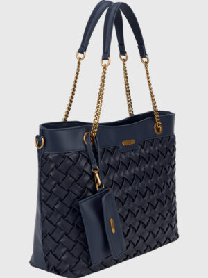 WEAVE SHOULDER BAG WITH CARD HOLDER
