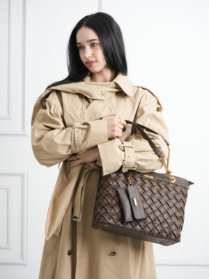 WEAVE SHOULDER BAG WITH CARD HOLDER