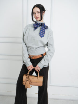 RIBBED PANEL BARREL BAG