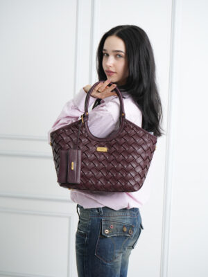 OVERSIZED BASKET WEAVE TOTE