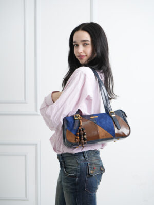 VINTAGE COLOUR PATCHWORK SHOULDER BAG