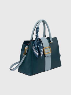 COLOUR BLOCK BUCKLE TOTE