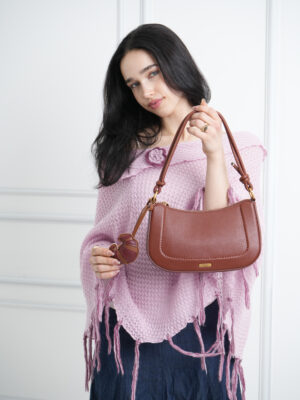 PEBBLED CRESCENT SHOULDER TOTE