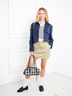 TARTAN BARREL SHOULDER BAG