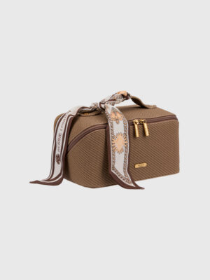WOVEN FORTUNE COOKIE COSMETIC BAG