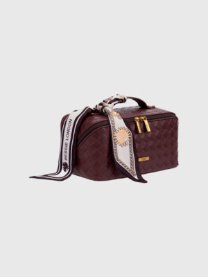DIAMOND LATTICE FORTUNE COOKIE COSMETIC BAG