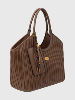 SMART PLEATED SHOULDER TOTE