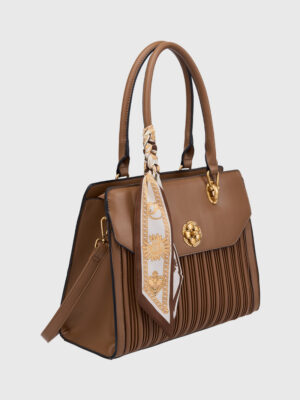 STRUCTURED PLEATED TOTE