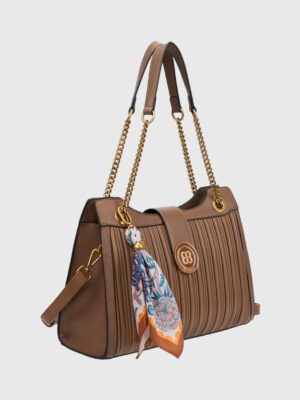 CHIC PLEATED SHOULDER BAG