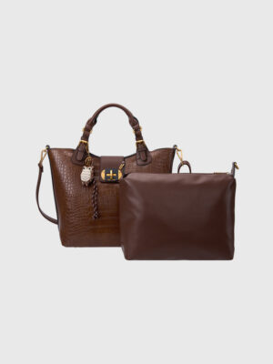 TWO-PIECE CROC TOTE
