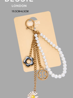 PERAL FLORAL BAG CHARM