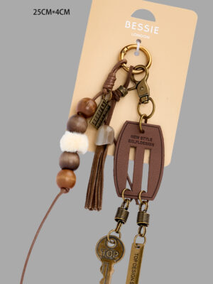 KEY & BEAD CHARM