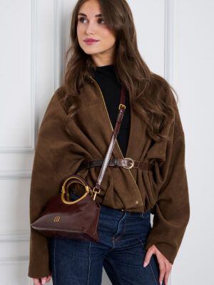 SCULPTURAL RING HANDLE CROSSBODY BAG
