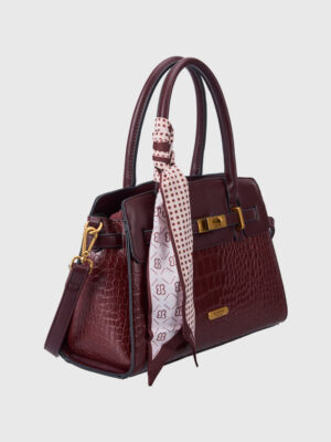 REFINED CROC BELTED TOTE