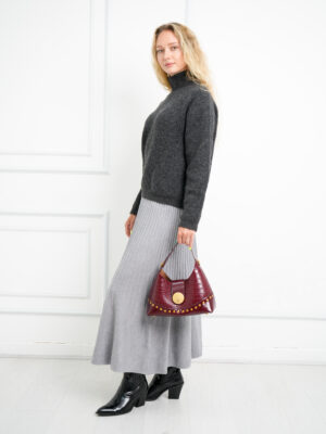 SCULPTURAL CROC HOBO